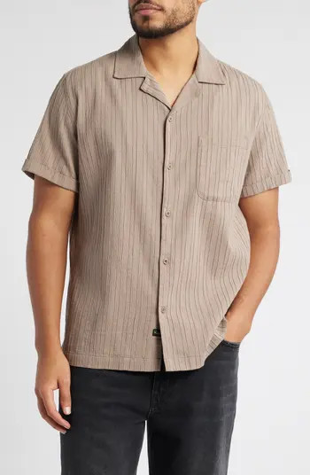 Rails Ohana Short Sleeve Stretch Cotton Plissé Button-Up Shirt | Nordstrom | Nordstrom