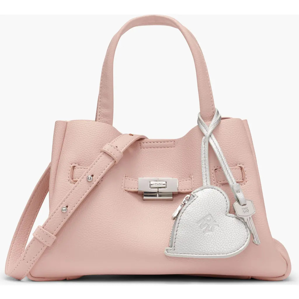 DKNY Bryar Small Satchel with Heart Dangle in Pale Blush at Nordstrom | Nordstrom