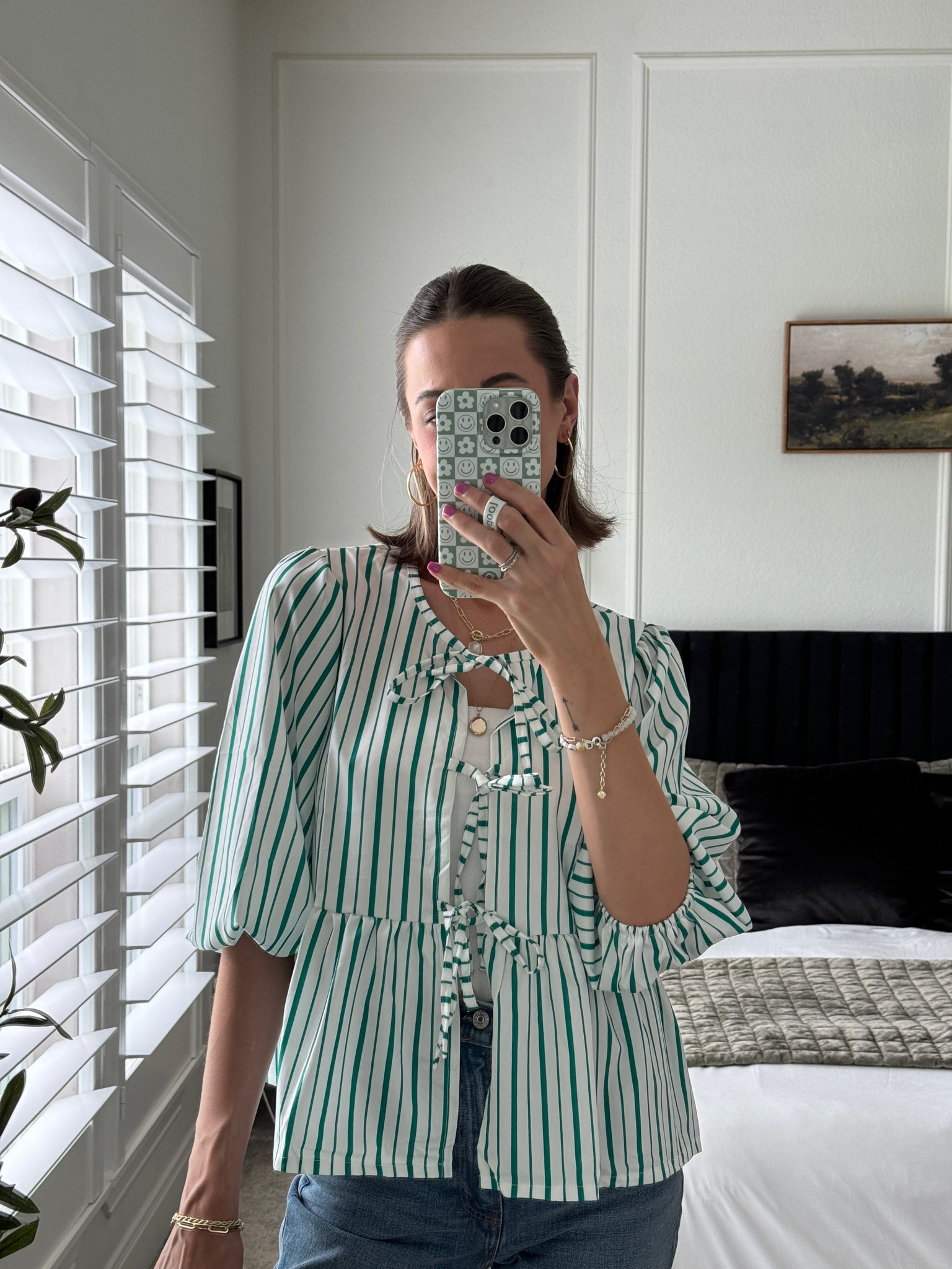 Cute striped Amazon tie top 💚💚

#LTKSeasonal #LTKFindsUnder50