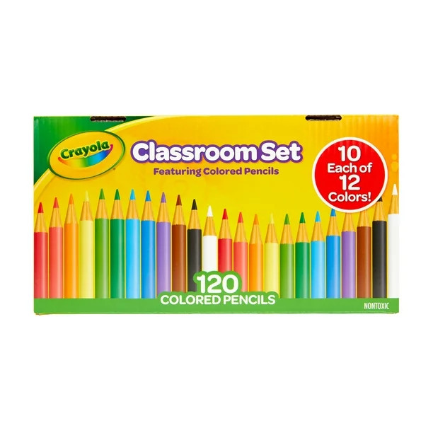 Crayola Classroom Set Colored Pencils, 120 Ct, Teacher Supplies, Teacher Gifts, Beginner Child | Walmart (US)