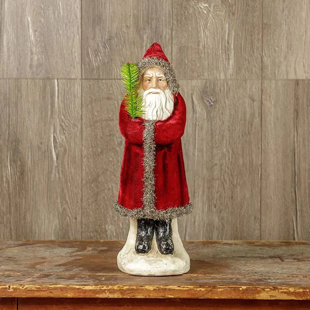 Festive Farmhouse Velvet Cloak Belsnickle Santa | Antique Farm House