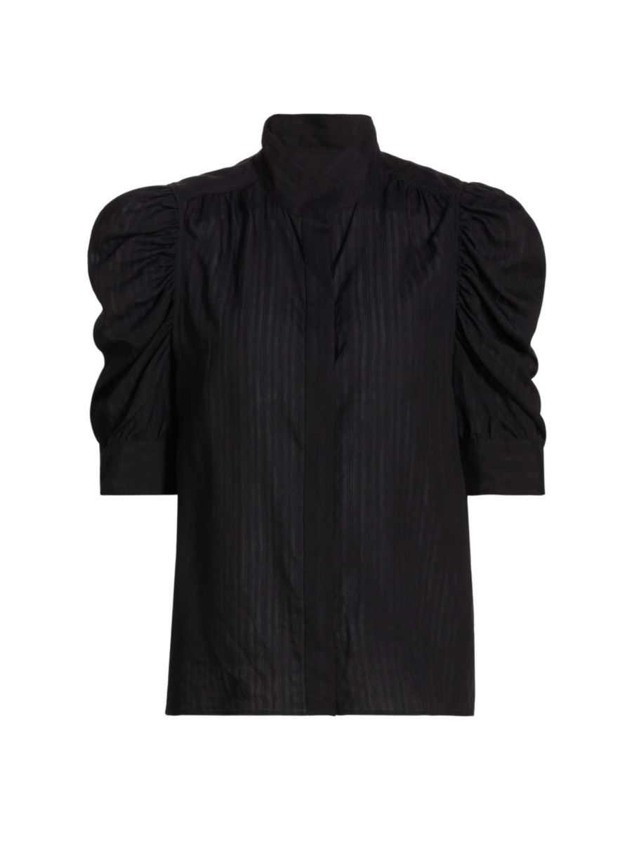 Gillian Stripe Button-Front Shirt | Saks Fifth Avenue