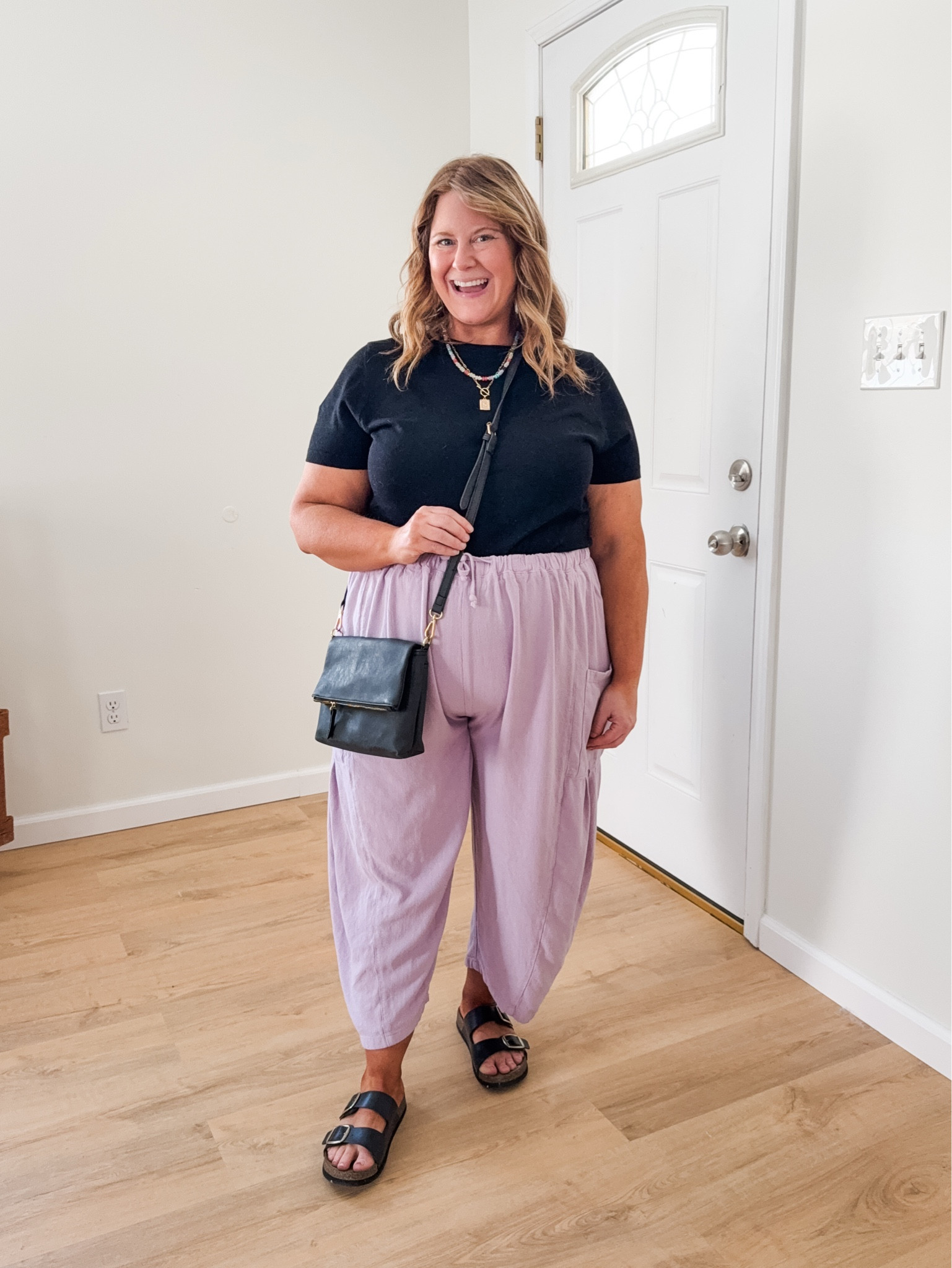 Wearing an XL in my top (has 10% cashmere and 10% silk) and a large in my linen pants.  

#LTKMidsize #LTKSeasonal #LTKBump