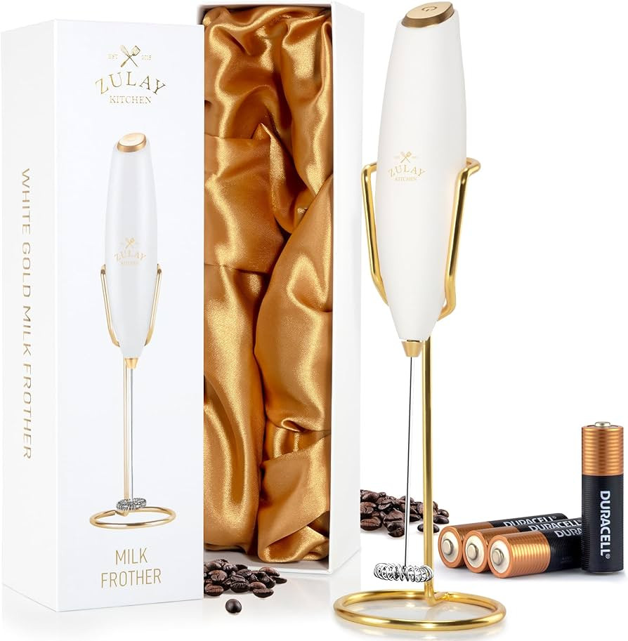 Zulay Kitchen Executive Series Luxury Gift Milk Frother with 4 Duracell Batteries – Handheld El... | Amazon (US)