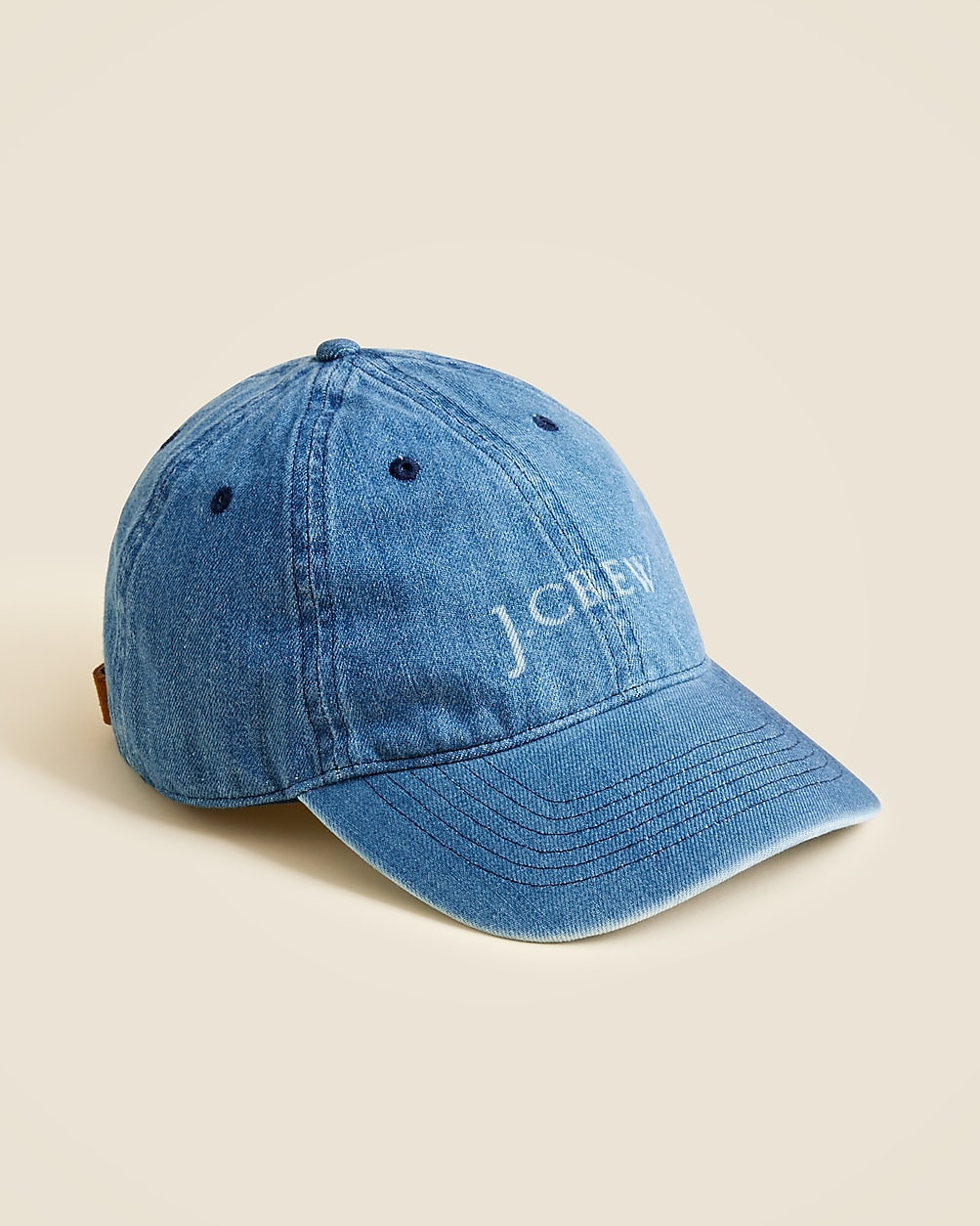 J.Crew™ logo denim baseball cap | J. Crew US