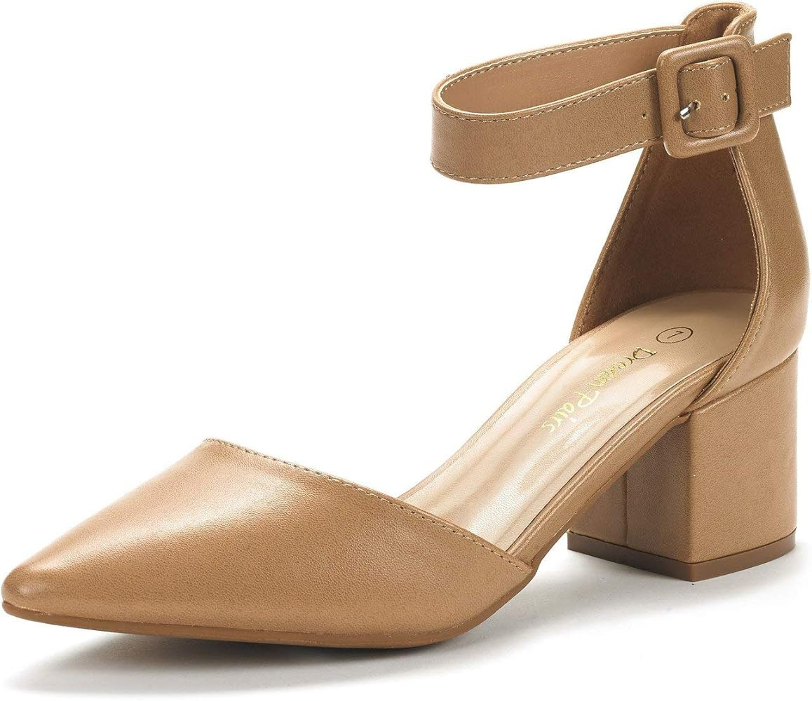 DREAM PAIRS Women's Low Heel Pumps | Amazon (US)