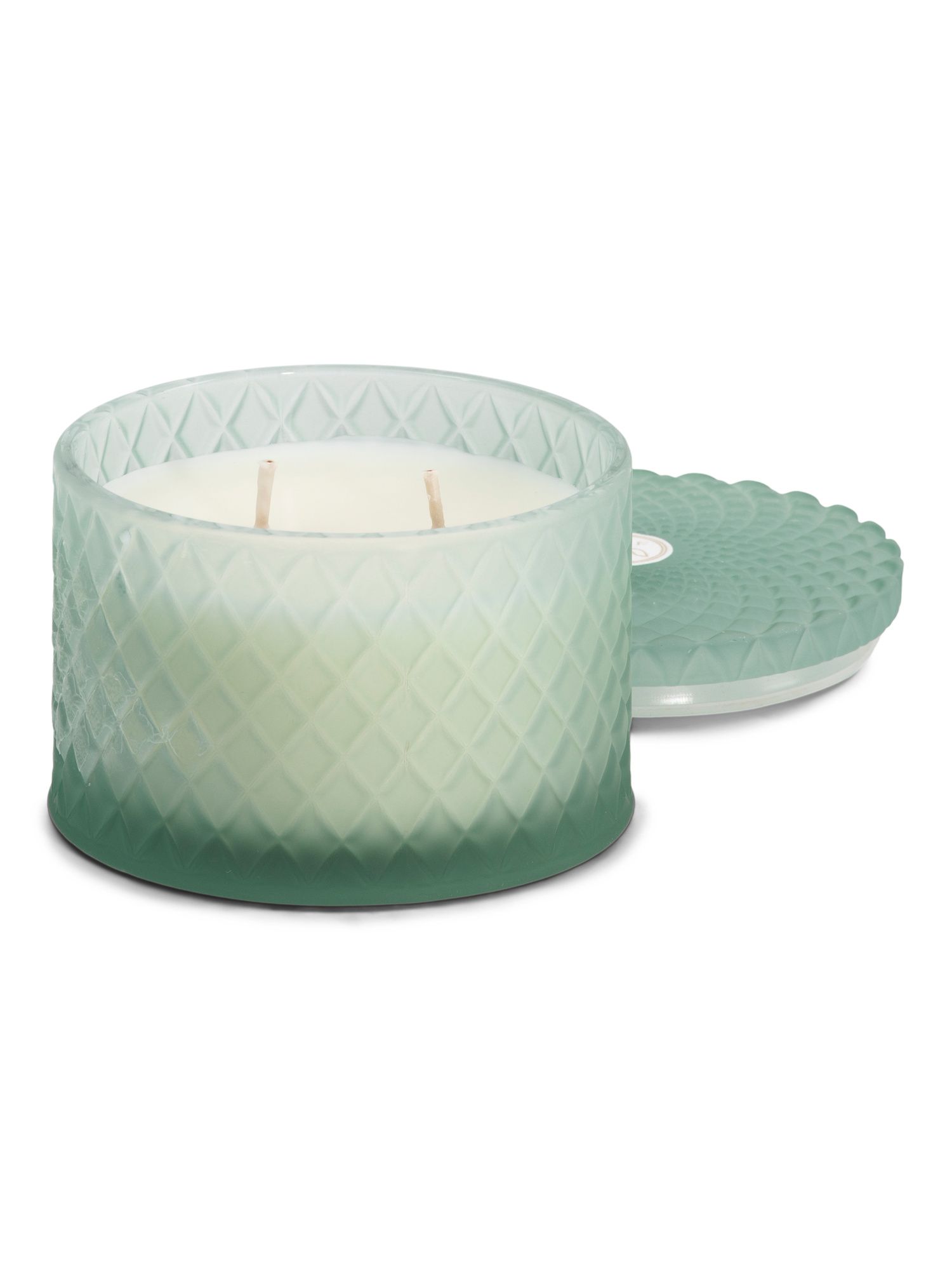 9.5oz Molded Glass Ocean Sea Salt Candle | TJ Maxx