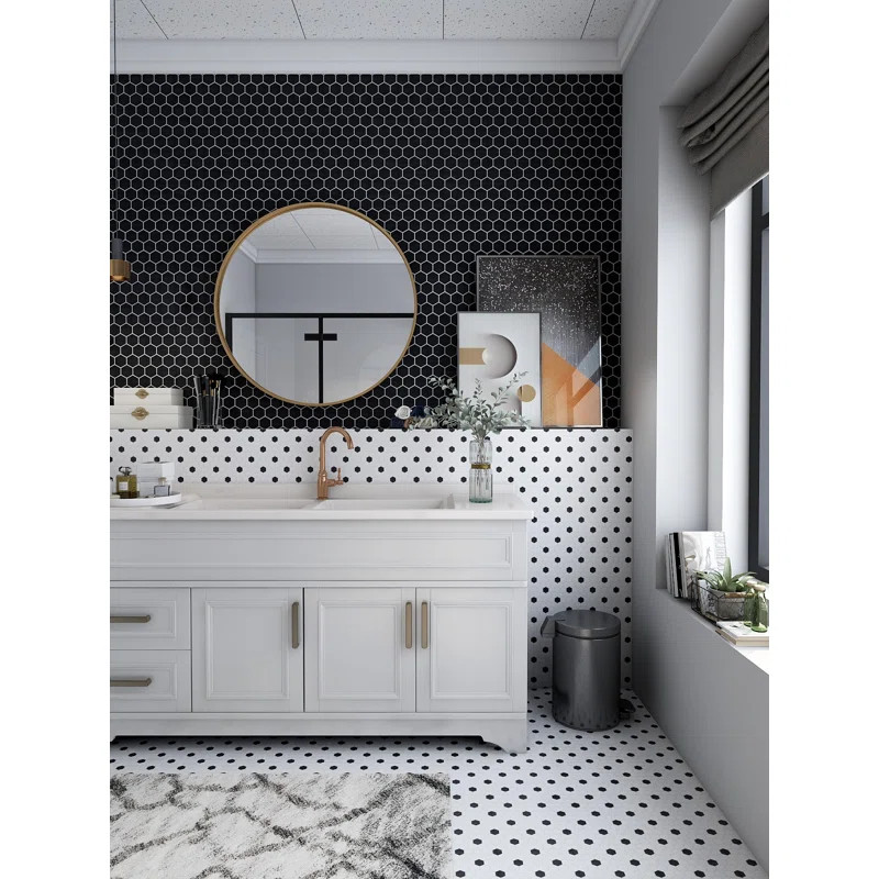 Value Series 2" x 2" Straight Edge Porcelain Mosaic Sheet Floor Use Tile | Wayfair North America
