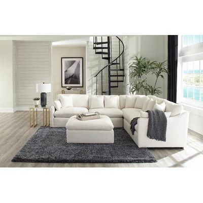 120'' Wide Symmetrical Modular Coner Sectional with Ottoman | Wayfair North America