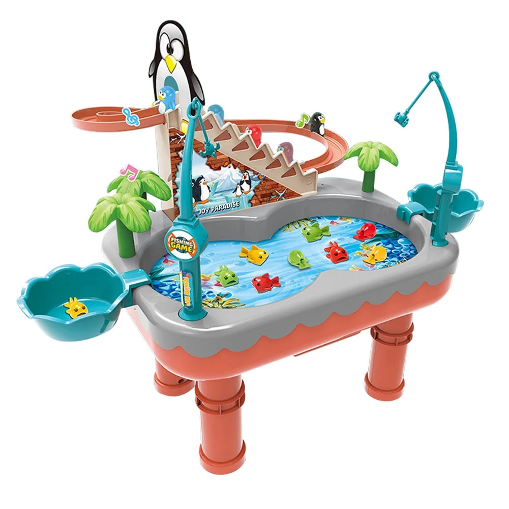 Toddler Toys Baby Toys Kid Toys Fishing Table ToysElectric Water Table for Kid 1-6 - Penguin Stai... | Walmart (US)