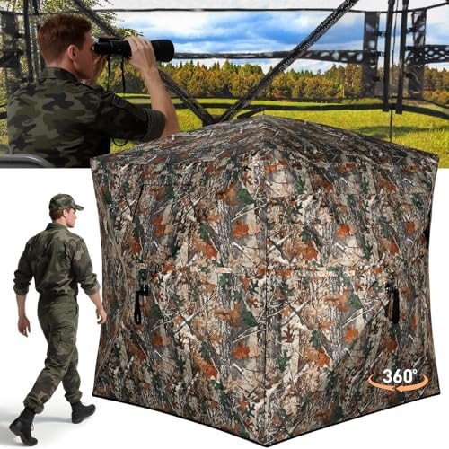 TLC Sport Hunting Blind with Carrying Bag, 270/360 Degree See Through Ground Blind, Pop Up Huntin... | Amazon (US)