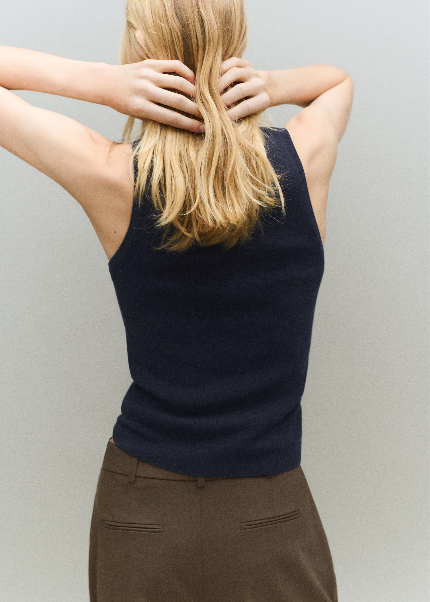 Wool-blend knitted top | MANGO (UK)