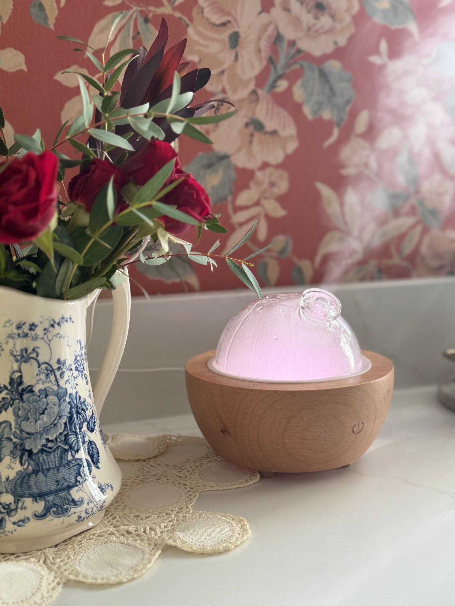 Glass Aromatherapy Essential Oil Diffuser, 200ml Natural Wood Base, Desktop Ultrasonic Aroma Diffuse Essential Oil Humidifier,LED Light Available in 7 Colors

#LTKHoliday #LTKGiftGuide #LTKHome