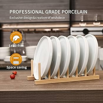 Ceramic Appetizer Plates Set of 6, Small Dessert Plates 7 inch, White Round Salad Plate, Porcelai... | Amazon (US)