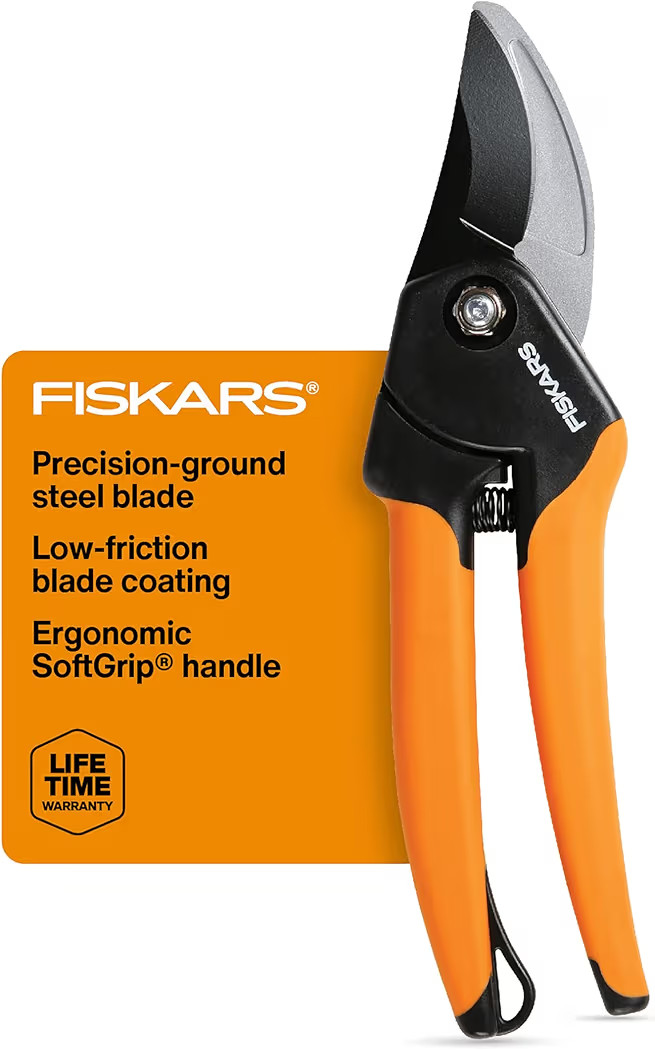 Fiskars Bypass Pruning Shears, 5/8-Inch Cut Capacity SoftGrip Hand Pruner for Small Hands, Blade ... | Amazon (US)