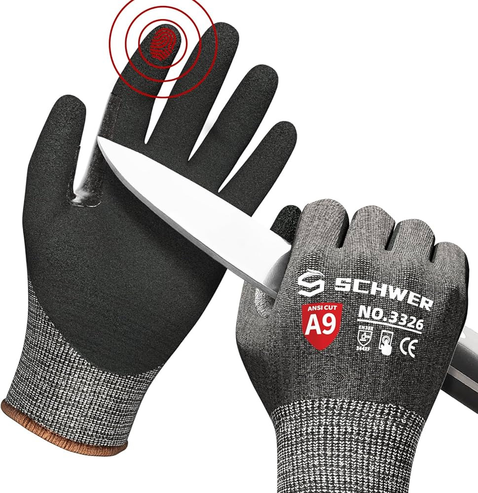 Schwer ProGuard Highest Level Cut Resistant Work Gloves PR3326 for Extreme Protection，ANSI A9 C... | Amazon (US)