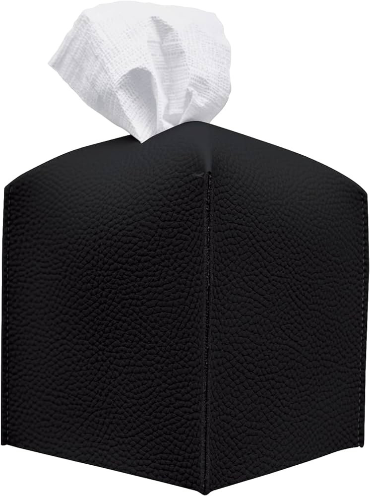 Carrotez Tissue Box Cover, [Refined] Modern PU Leather Square Tissue Box Holder - Decorative Hold... | Amazon (US)