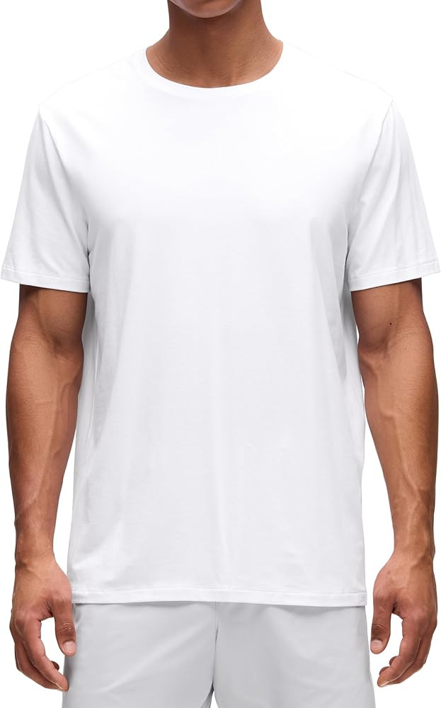 CRZ YOGA Cotton-Blend Athletic Shirts for Men - Short Sleeve Moisture Wicking Soft Workout Casual... | Amazon (US)