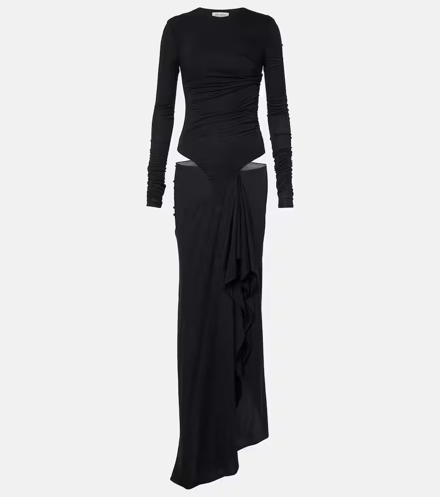 The Attico Draped cutout semi-sheer maxi dress | Mytheresa (US/CA)