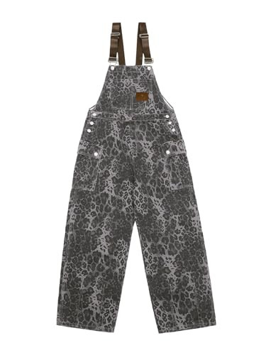 Aelfric Eden Leopard Print Denim Overalls for Women Baggy Cheetah Print Streetwear Adjustable Strap Jumpsuits | Amazon (US)