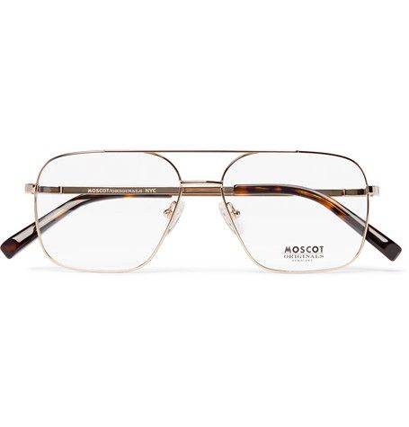 Moscot - Shtarker Aviator-Style Gold-Tone Optical Glasses - Men - Gold | Mr Porter US