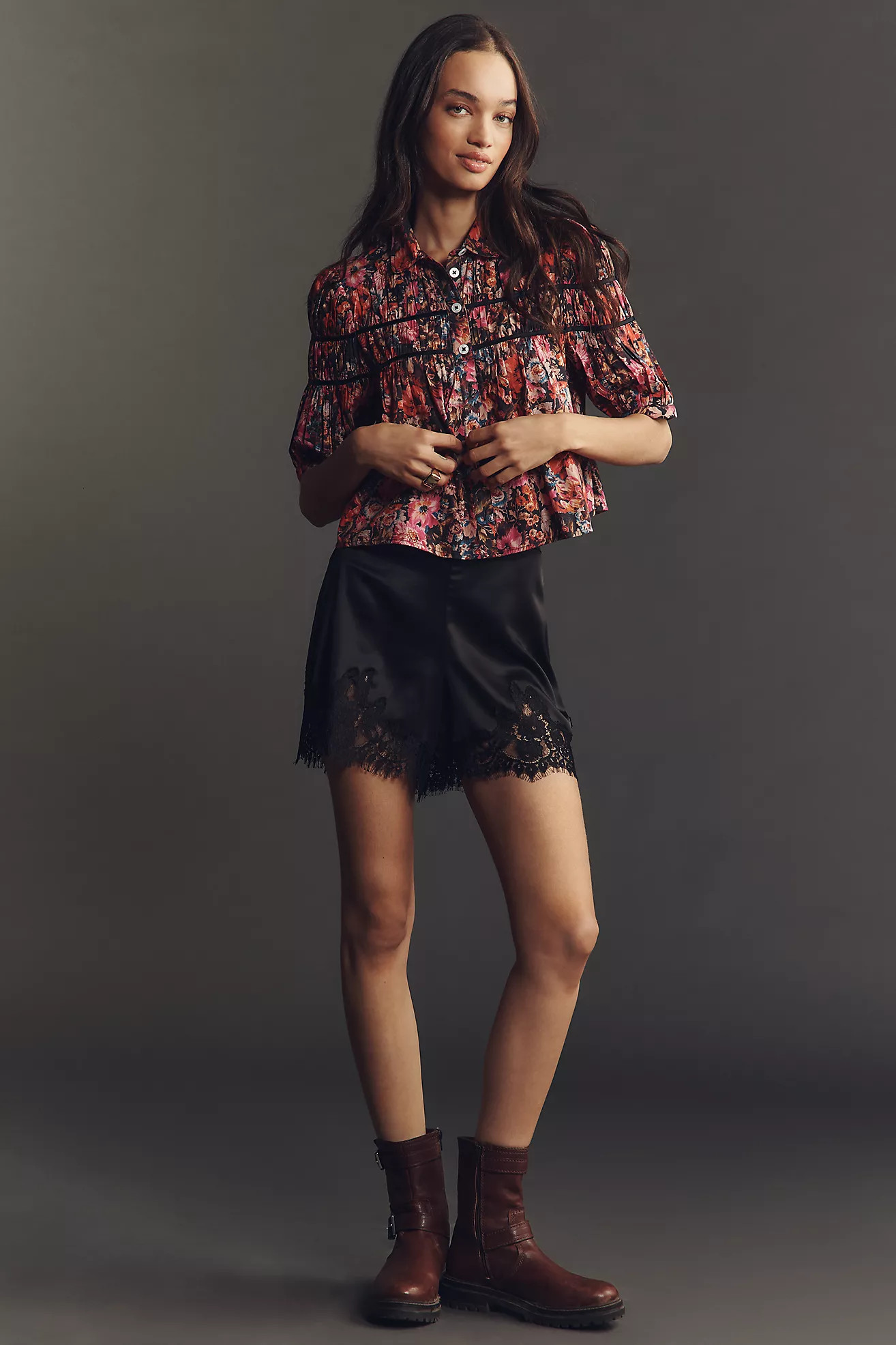 The Leandra Shirred Yoke Blouse by Maeve | Anthropologie (US)