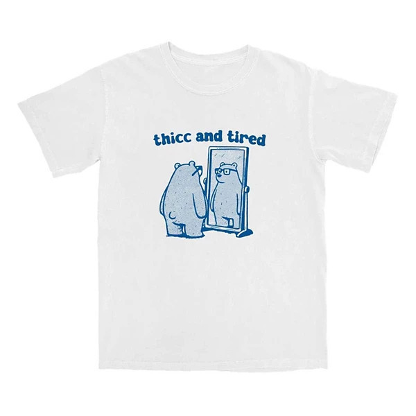 Men's Middle Class Fancy Thicc And Tired T-Shirt Large White | Scheels