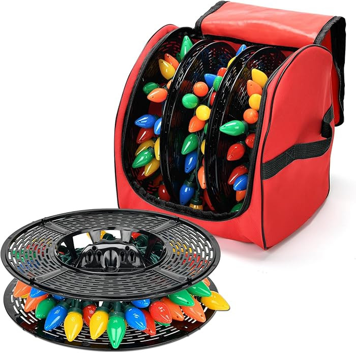 Keten Christmas Light Storage Bag, 600D Oxford Fabric Christmas Light Organizer with Reinforced H... | Amazon (US)