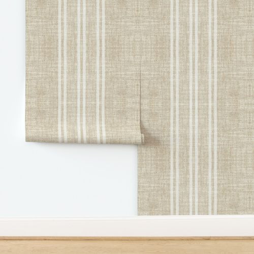 AEGEAN JUTE STRIPE | Spoonflower