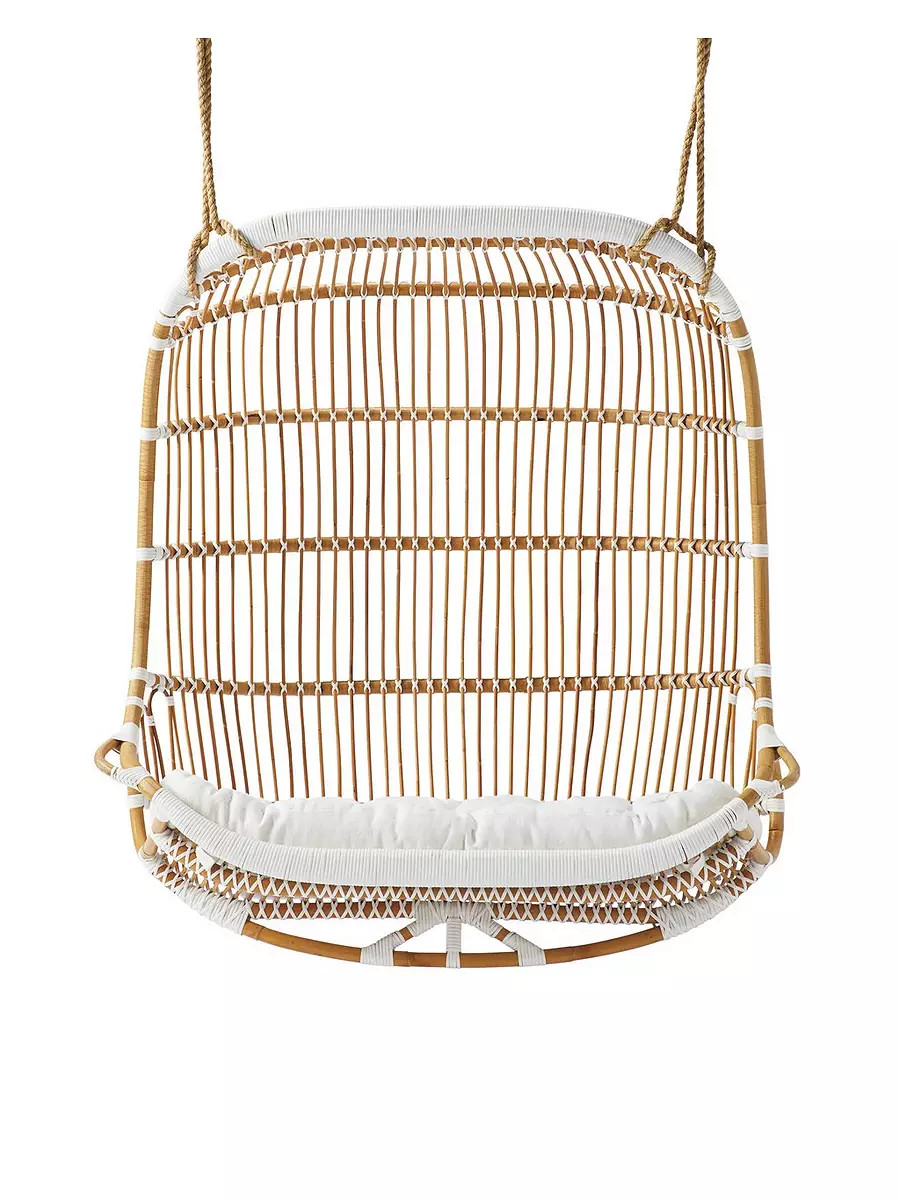 Double Hanging Rattan Chair Cushion | Serena and Lily
