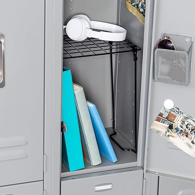 Honey-Can-Do SHF-03494 Collapsible Locker Shelf, Black, 10 lbs | Amazon (US)