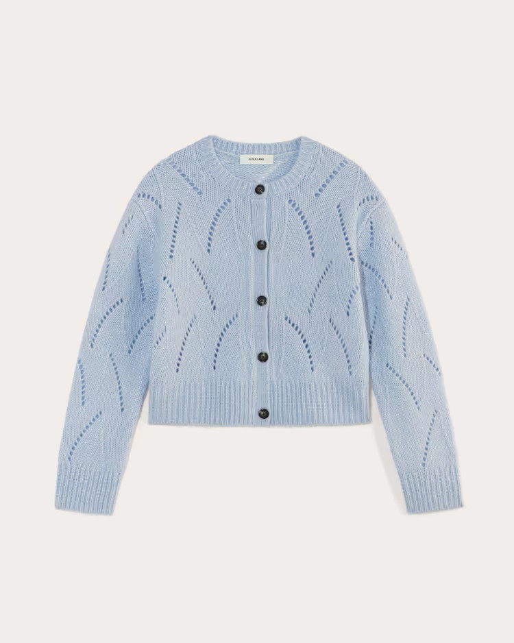 The Pointelle Cardigan in Cloud | Everlane