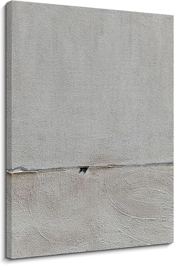 NANKAI Hand painted Minimalist Black and White art canvas Abstract Oil painting 36x24 inch wall d... | Amazon (US)