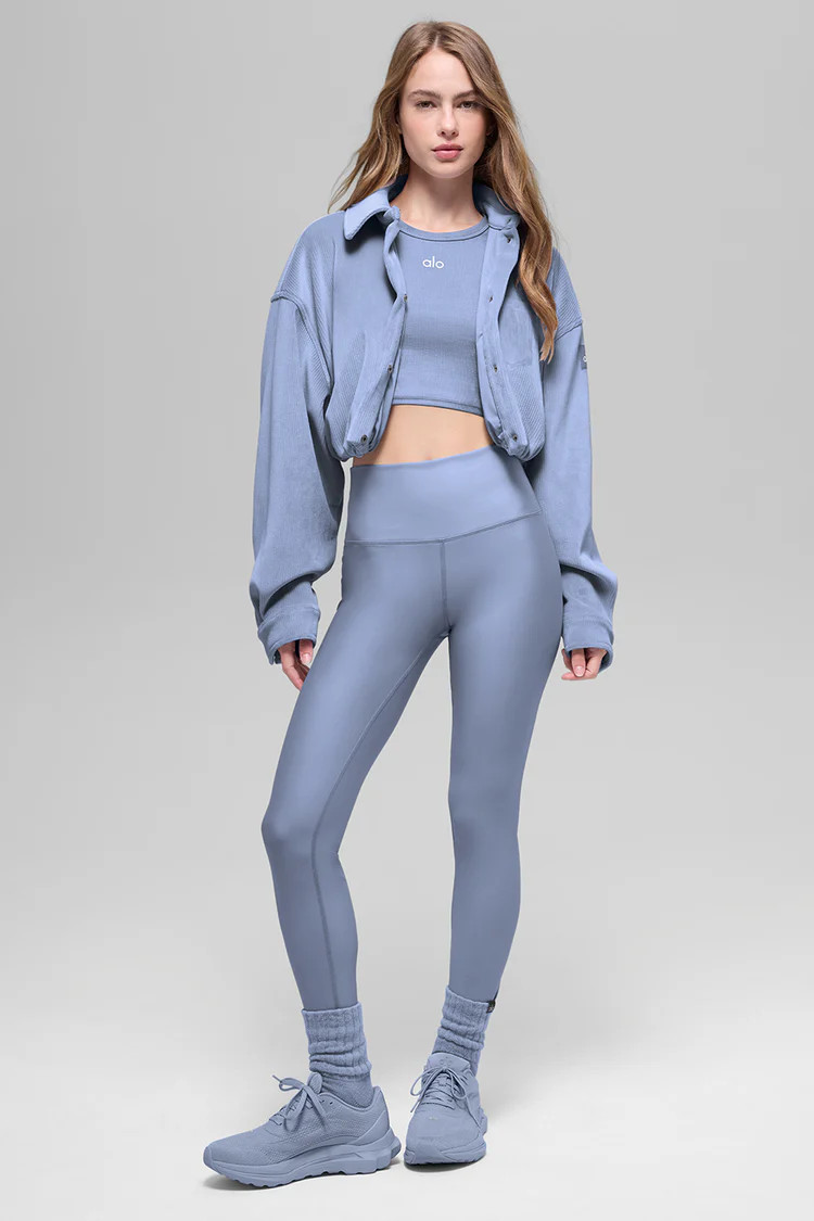 Ribbed Velour Cropped Mountain Side Jacket | Alo Yoga (US)