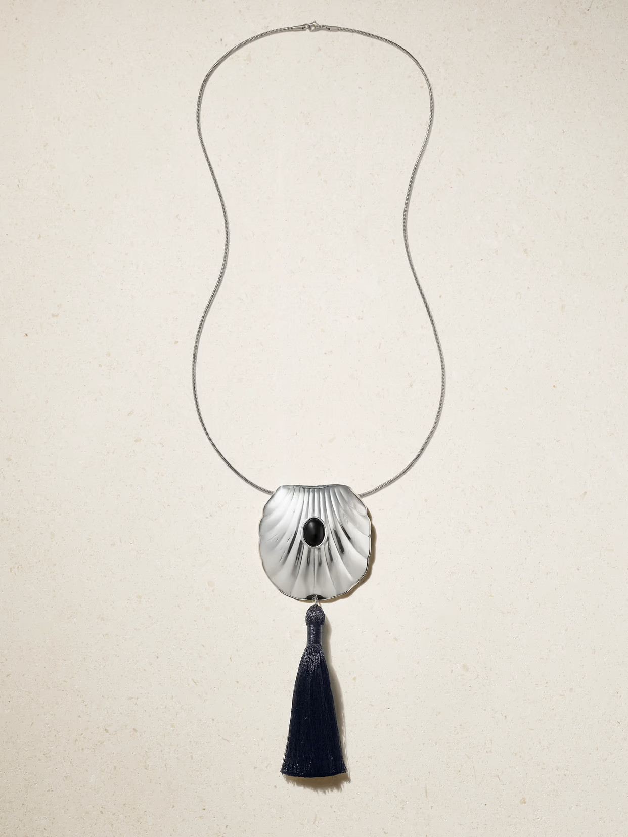 Juju Vera - Petra Silver Onyx Necklace - Black | NET-A-PORTER (US)