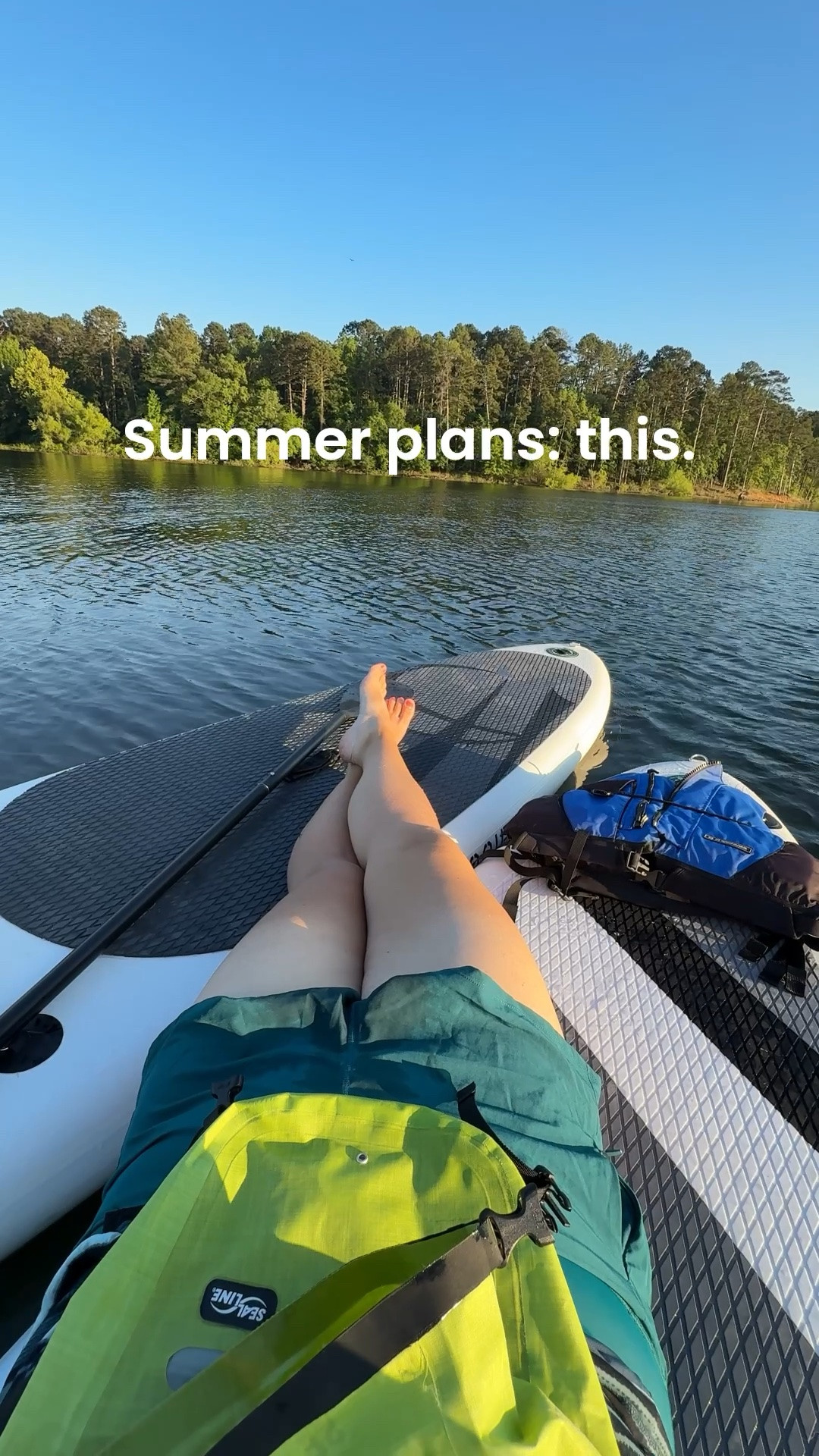 More of this. All summer long. I love my inflatable paddle board because it fits easily in the back of my outback and it’s so fun to take out on a lake. Bonus - you can lay down on them. ✌🏼.

#LTKOver40 #LTKMidsize #LTKActive