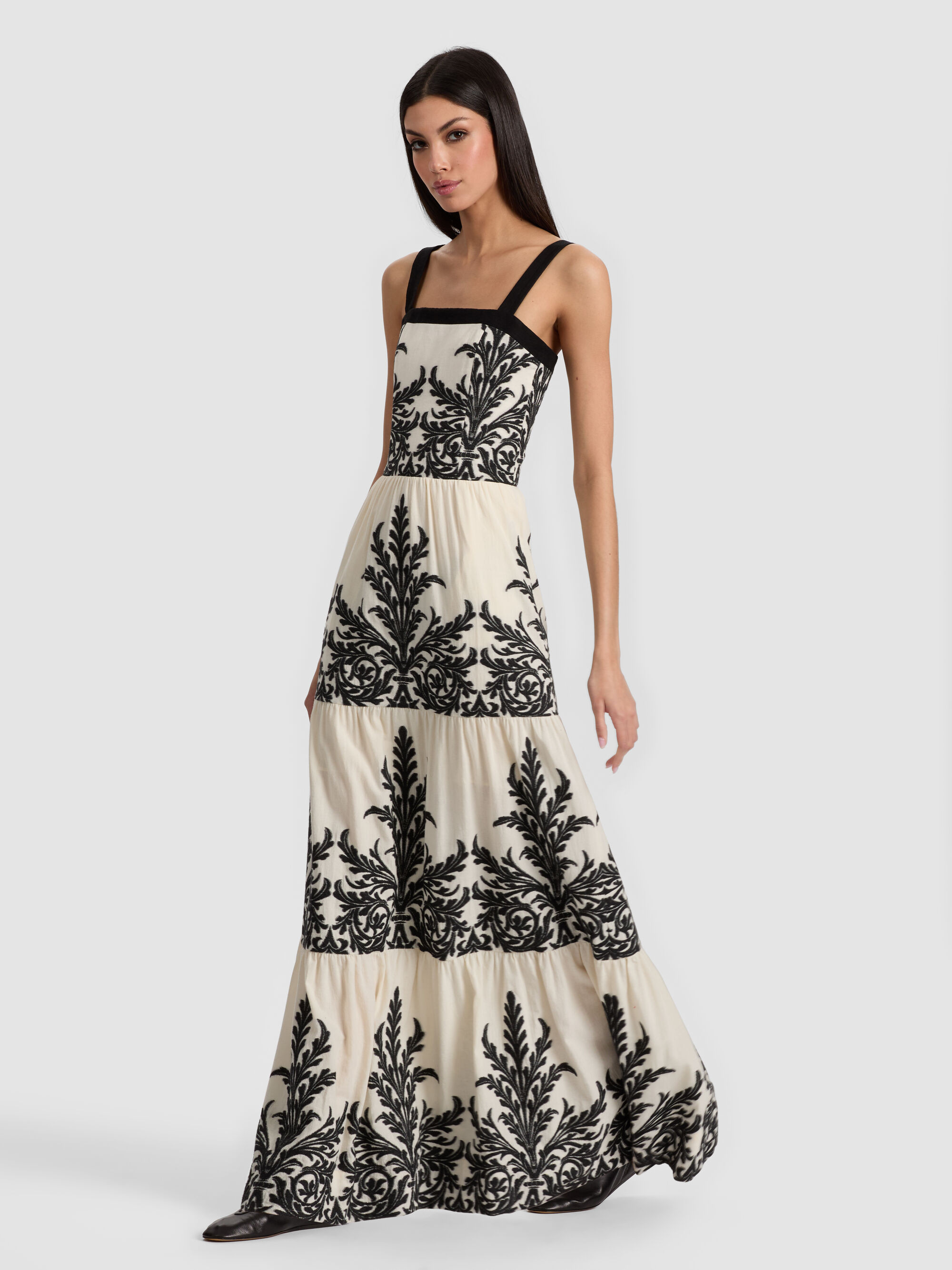 SAIGE TIERED MAXI DRESS | Alice + Olivia
