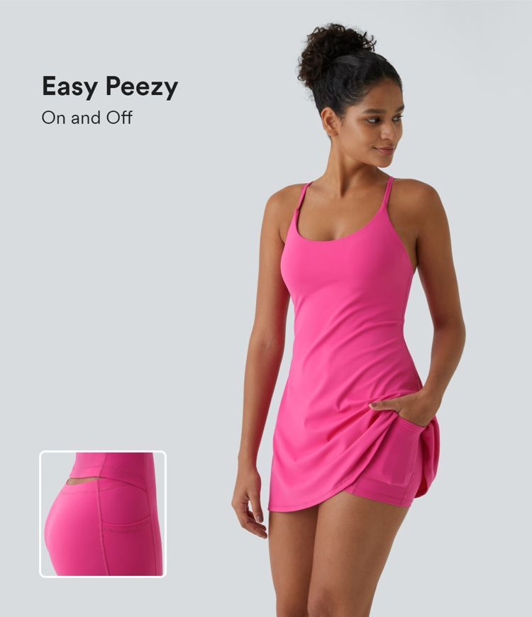 Women’s Softlyzero™ Plush Backless Active Dress-Easy Peezy Edition - Halara | HALARA