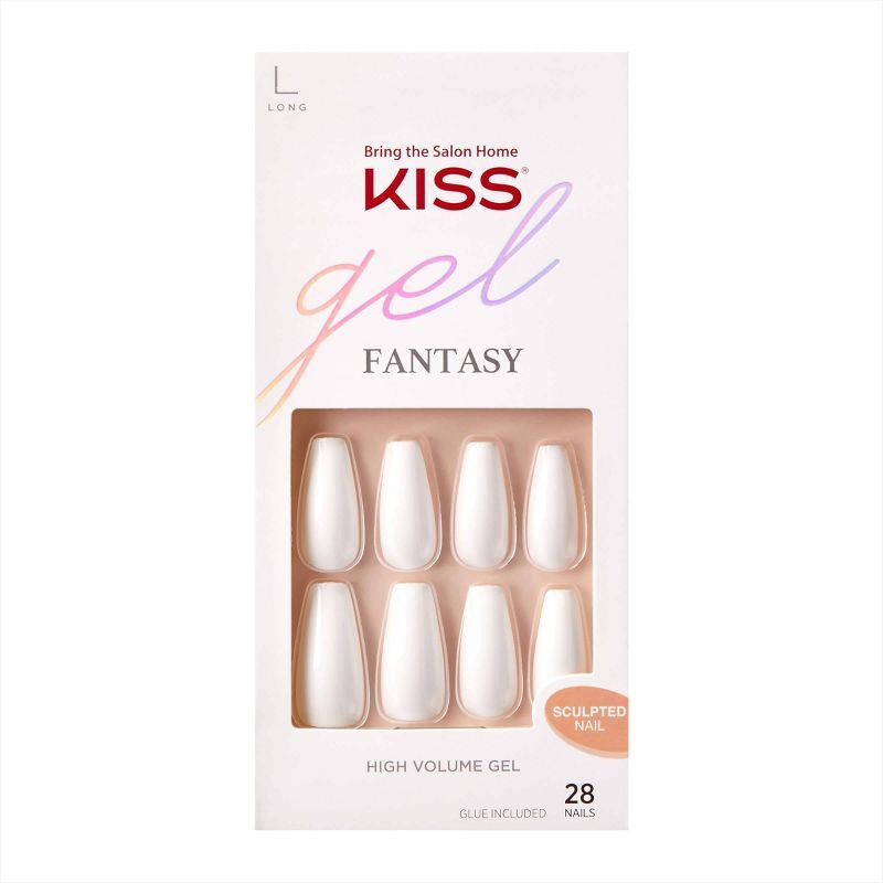 KISS Gel Fantasy Sculpted Fake Nails - True Color - 28ct | Target