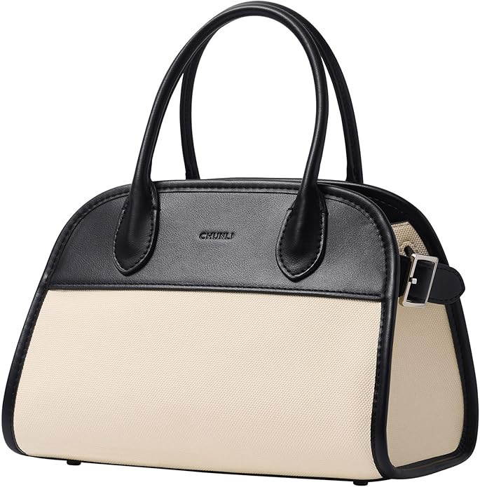 CHUNLI PU Leather Satchel Bag for Women, Fashion Top Handle Bags Zipper, Crossbody Purse for Casu... | Amazon (US)