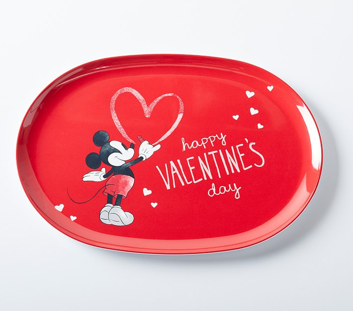 Disney Mickey Mouse Valentines Platter | Pottery Barn Kids