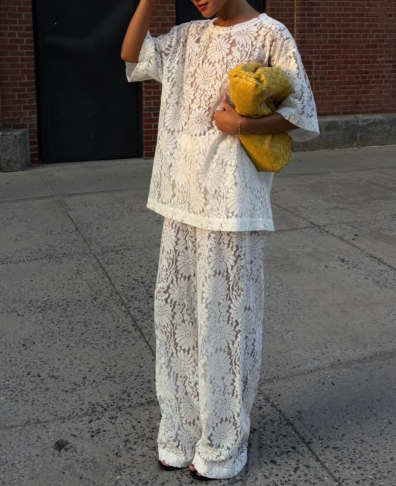 DISSH white lace pants & top set | early fall outfit inspo

#LTKdayinmylife #LTKootd #LTKSeasonal