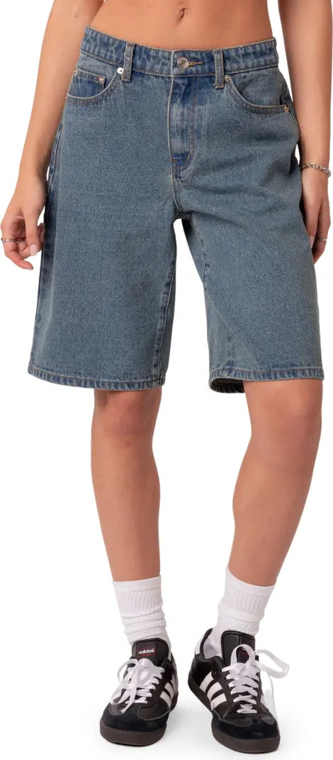 Oversize Low Rise Denim Bermuda Shorts | Nordstrom
