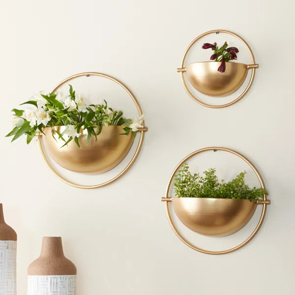 Malpass 3-Piece 100% Iron Wall Planter Set | Wayfair North America