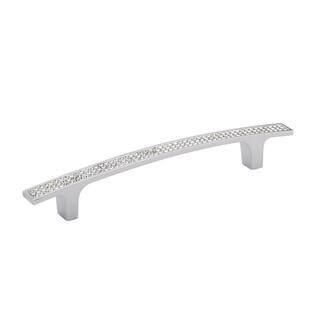 Vence Collection 5-1/16 in. (128 mm) Center-to-Center Chrome and Crystal Contemporary Crystal Dra... | The Home Depot