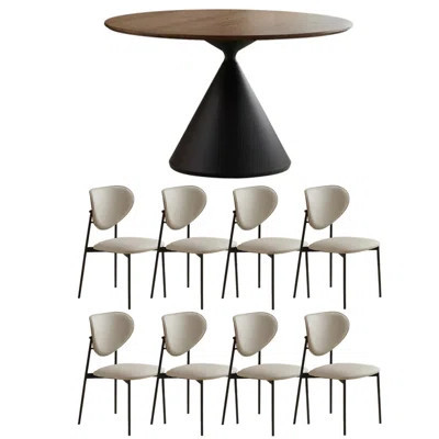 Vintage Circular Multi-Purpose Dining Table Sets Round 51.18'' Dining Set | Wayfair North America