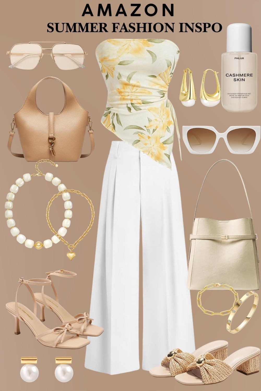 Summer Fashion Inspo and it’s all from AMAZON!! 🤩 ☀️🌻




#amazon fashion inspo
#amazon finds 
#amazon outfit 
#amazon style 
#affordable fashion
#amazon accessories
#amazon sunglasses
#amazon handbag
#amazon jewelry 
#the look for less
#designer look alike 
#designer look for less 
#wedding Guest outfit
#graduation guest outfit 
#graduation party outfit 
#leather handbag
#shoulder bag
#beige handbag
#neutral accessories 
#small tote handbag
#gold jewelry 
#beaded jewelry 
#beaded choker 
#heart pendant necklace 
#gold drop earrings
#pearl earrings
#stacking bracelets
#chain link bracelet
#gold bangle 
#raffia sandals
#heeled sandals 
#tan heels 
#ankle strap heels  
#strappy heels 
#nude heels 
#raffia sandals 
#nude sandals  
#plur body mist
#cashmere skin perfume 
#wide leg pants
#white dress pants
#tailored pants 
#high waisted pants 
#strapless top
#yellow floral top
#sojos sunglasses
#oversized sunglasses 
#white sunglasses 
#summer fragrance
#date night style
#date night outfit
#vacation outfit
#vacation style
#vacation fashion 
#brunch outfit
#wine tasting outfit
#girls day outfit
#happy hour outfit 
#destination wedding guest outfit 
#bridal lunch 
#baby shower outfit 
#fashion collage
#fashion layout
#outfit layout 
#outfit collage 
#trending Amazon fashion 
#how to look hot over 40
#head to toe Amazon 
#all amazon fashion 
#summer fashion
#summer outfit
#summer style 
#ootd

#LTKootd #LTKWedding #LTKSeasonal