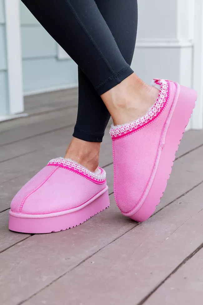 Pink Tonal Checkered Slippers – Pink Lily