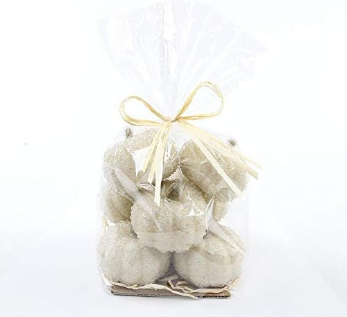 Flora Bunda 8 PCS Fake Artificial Sugared Beaded Mini Pumpkin Decorative Bowl Vase Filler for Fall H | Amazon (US)