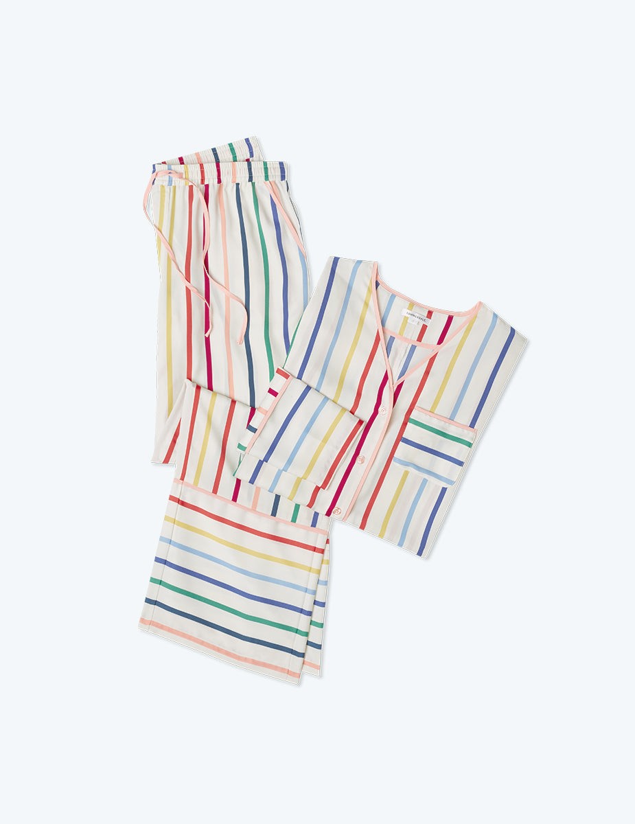 The Cloud 9 Silky PJ Set - Strawberry Fields | SummerSalt